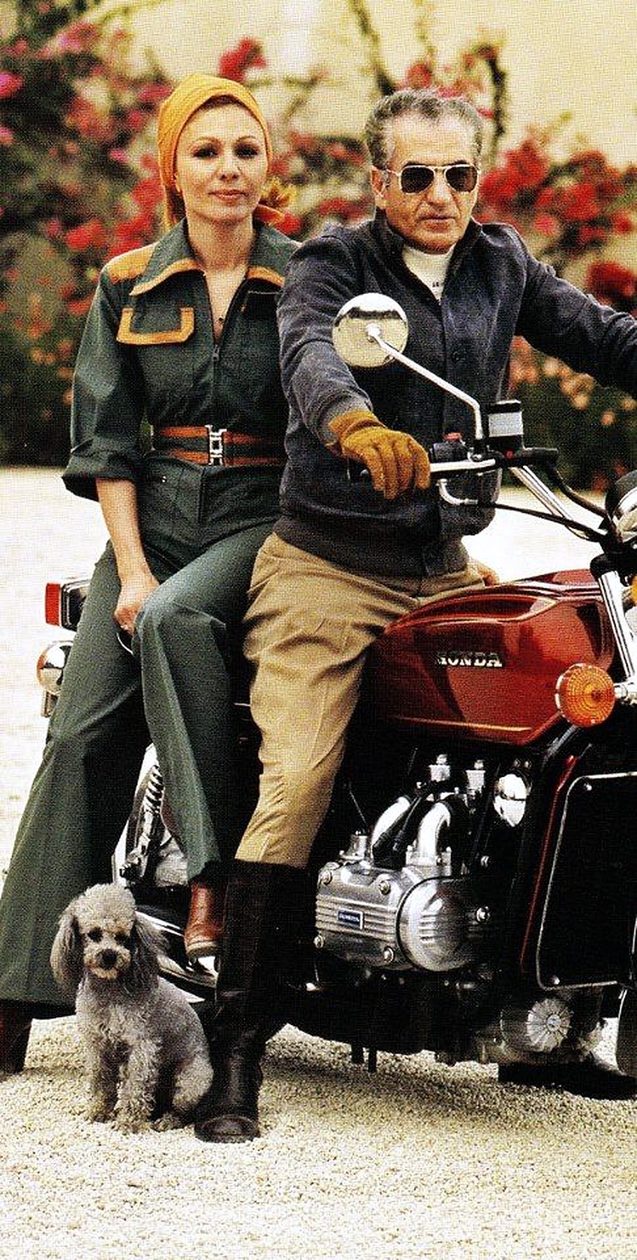 Mohammad Reza Shah And Shahbanu Farah On A Motor.