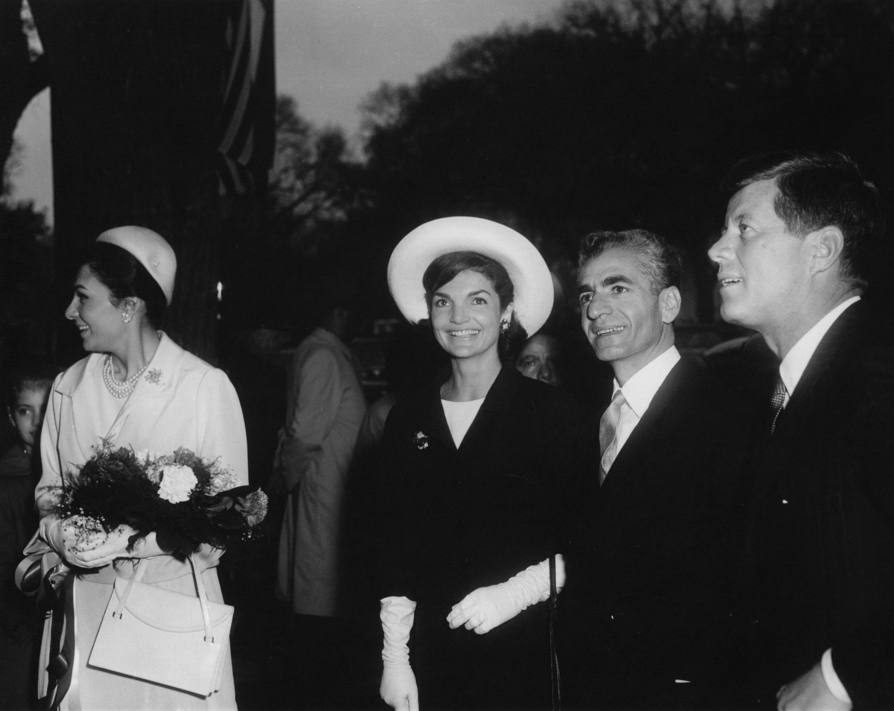 President John F Kennedy First Lady Jacqueline Kennedy Mohammad Reza Pahlavi And Farah Pah.