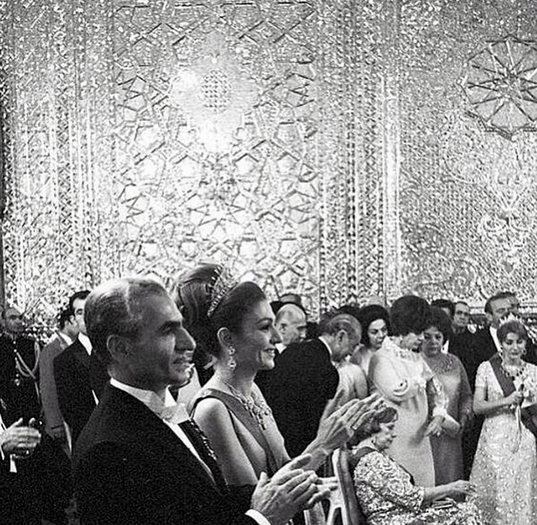 Shah And Shahbanu In A Public Meetingg.