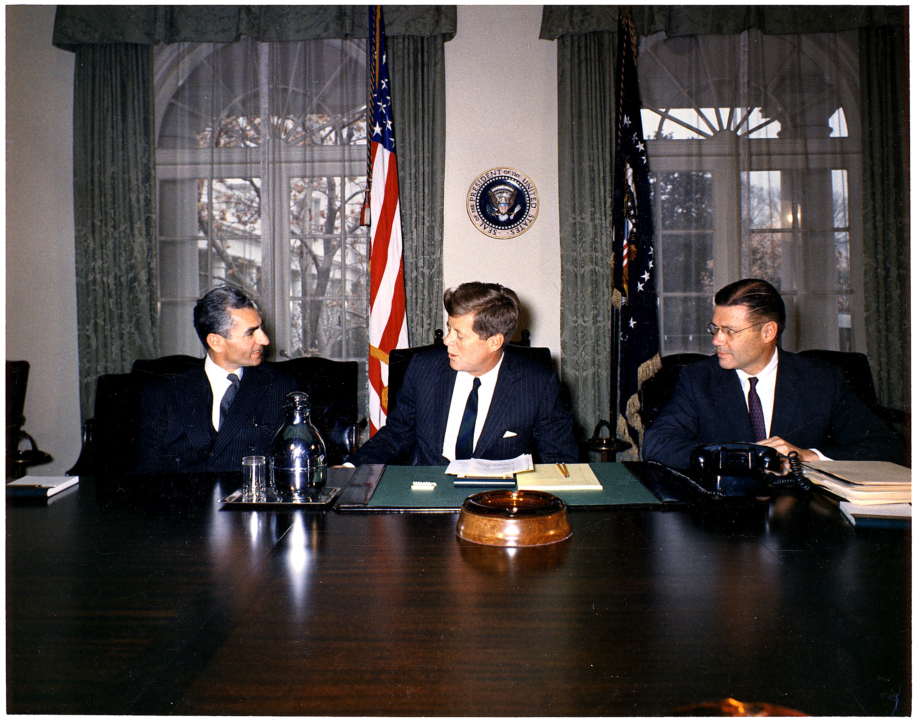 Meeting With The Shah Of Iran Mohammad Reza Shah Pahlavi President Kennedy Secretary Of De.