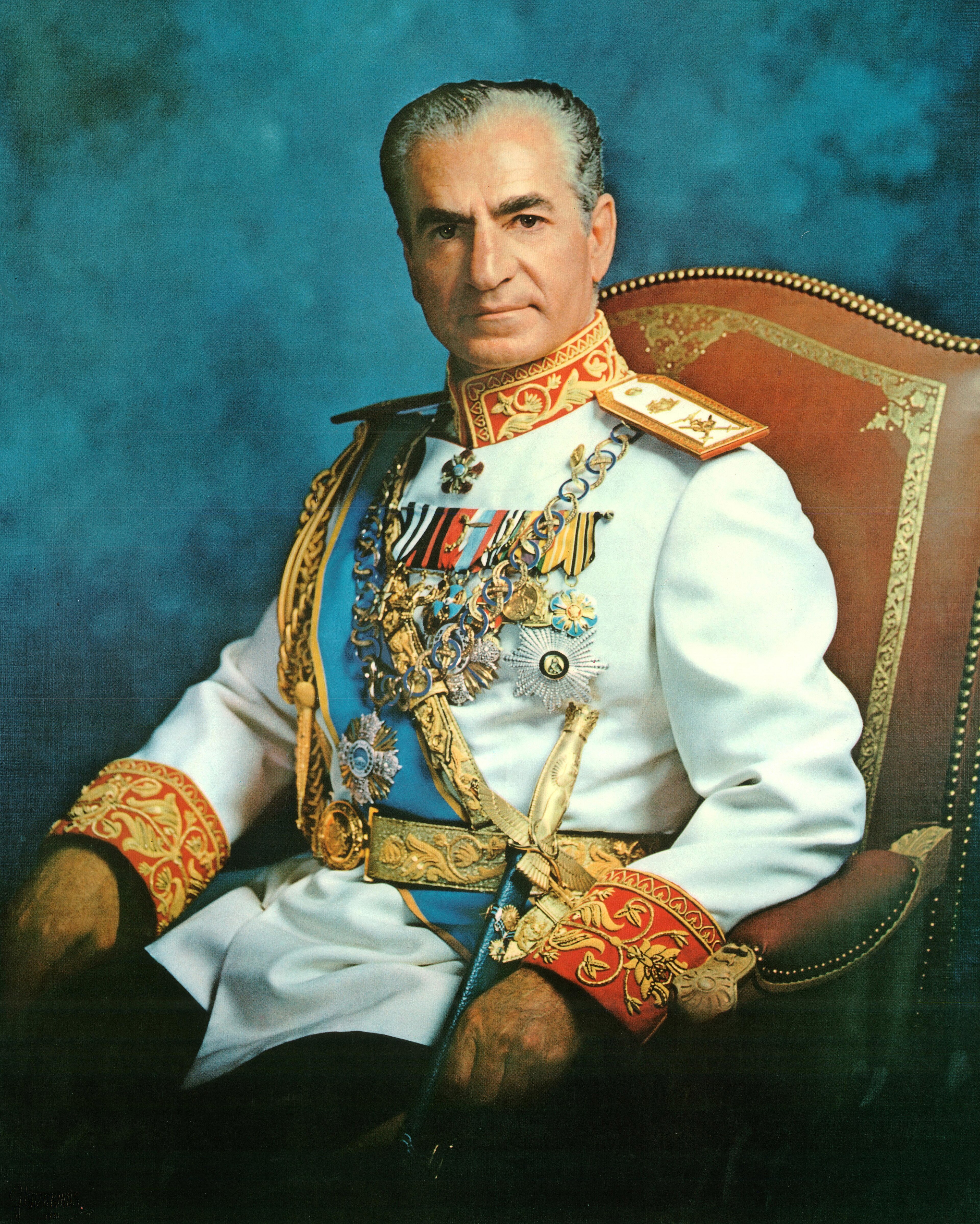 Mohammad Reza Pahlavi 1973 Portrait 4X5 Cropped.