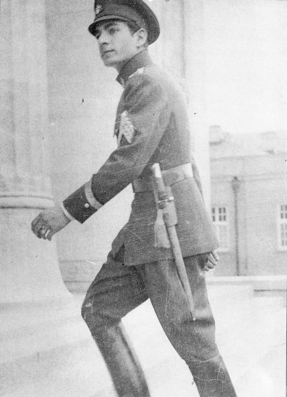 Mohammad Reza Pahlavi Entering A Military School Tehran 1938.