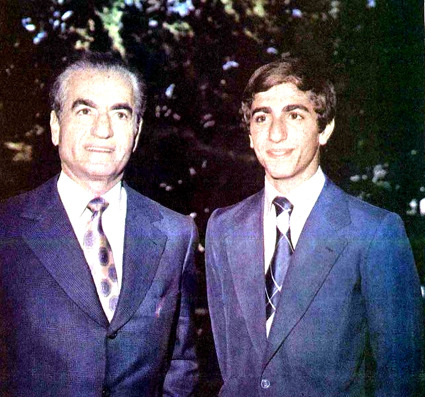 Mohammad Reza Shah And Crown Prince Reza 1979.