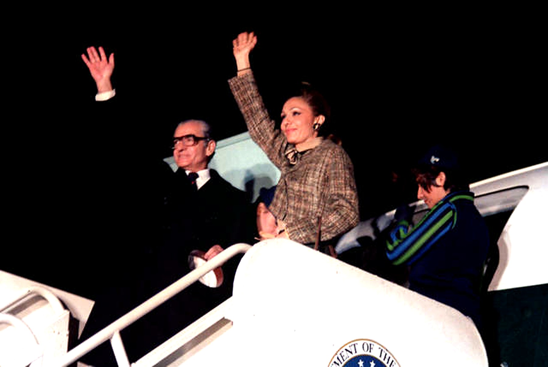 Mohammed Reza Pahlavi And His Wife.