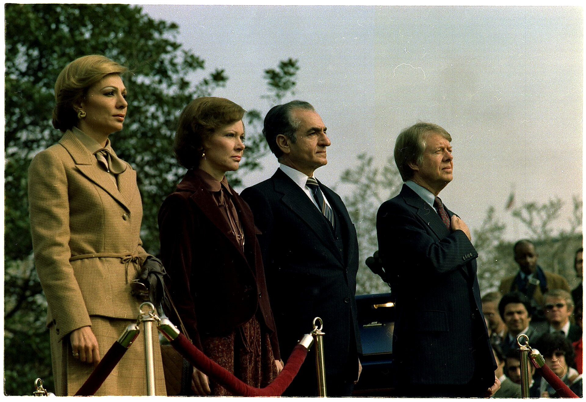 Rosalynn Carter And Jimmy Carter Host Welcoming Ceremony For The State Visit Of The Shah O.