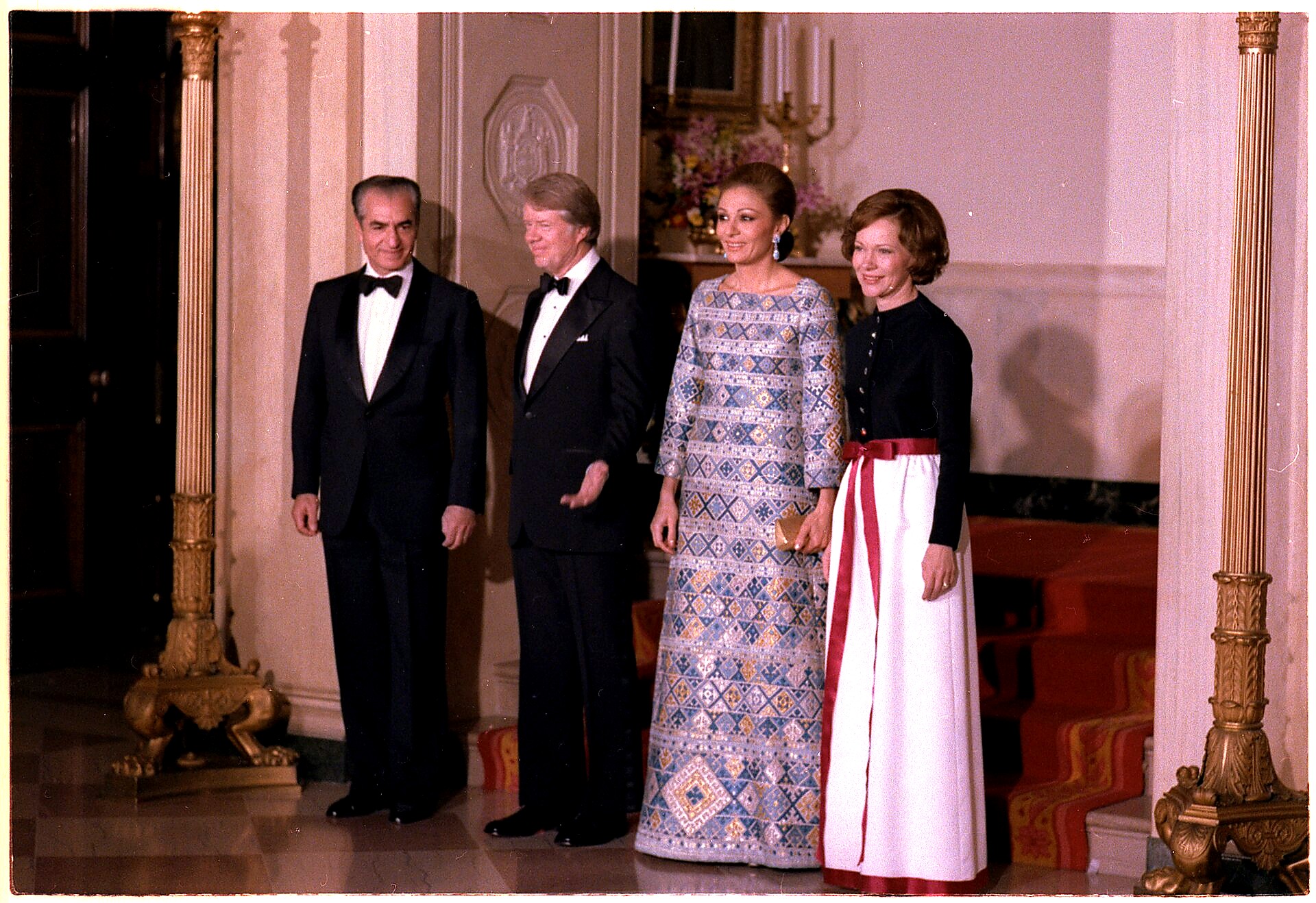 The Shah Of Iran Jimmy Carter The Shahbanou Of Iran And Rosalynn Carter Participate In A F.
