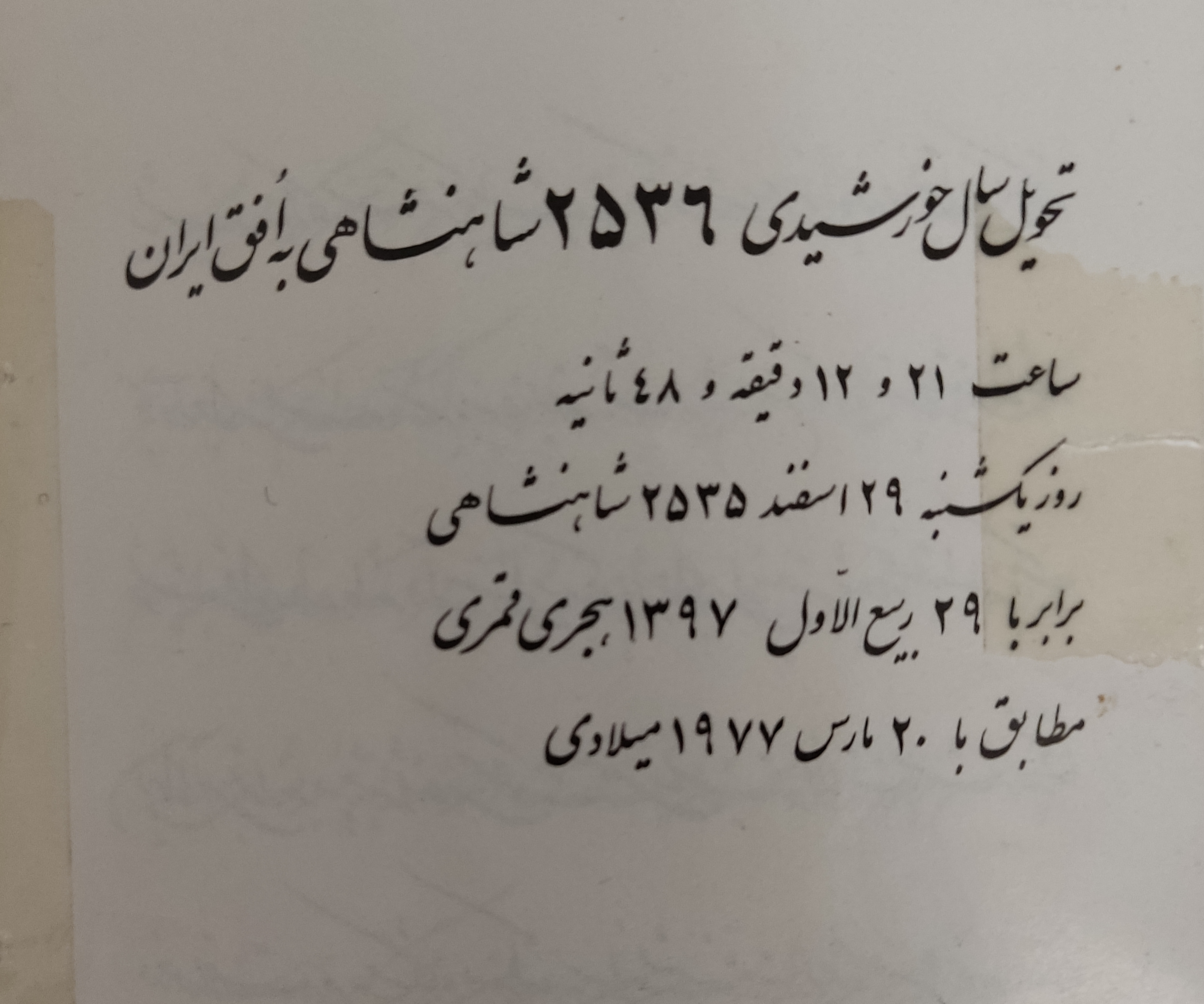 Chronology Of The Pahlavi Dynasty.