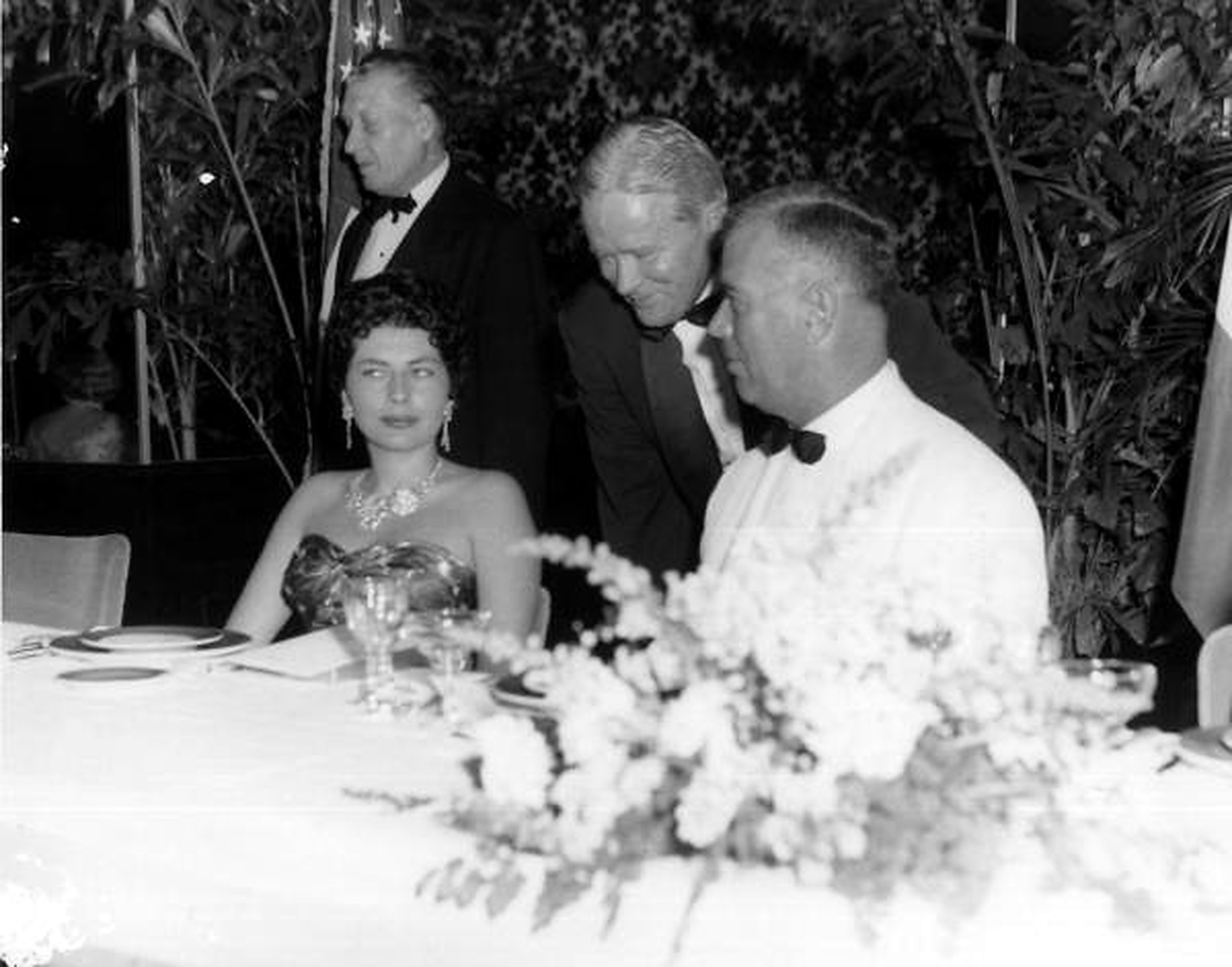 Governor Fuller Warren Speaking With General James Van Fleet And The Princess Of Iran Sora.