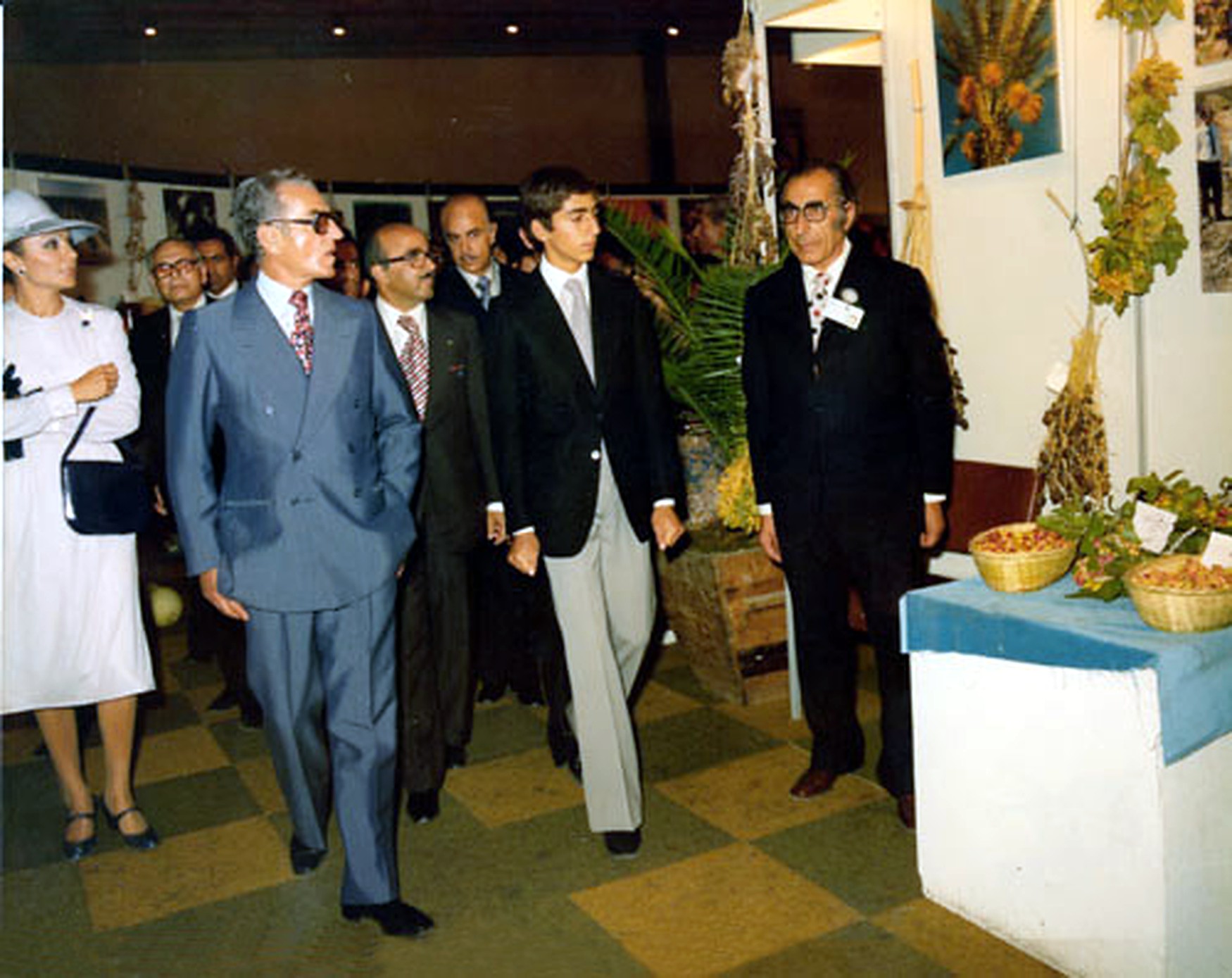Imperial Family Visits A Factory In Tehran.