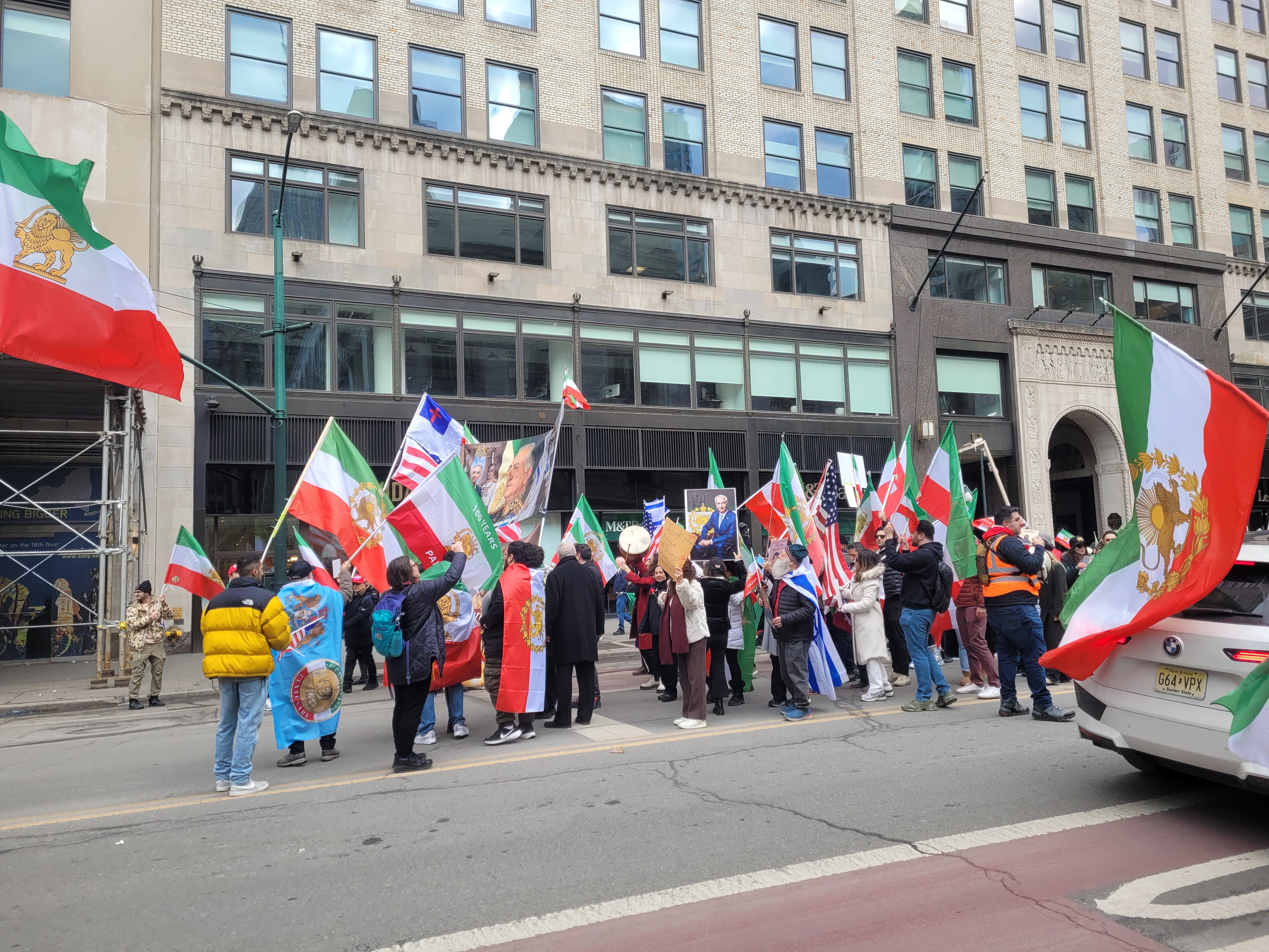 Iran Pro Pahlavi March In New York City 1 March 1 2026.