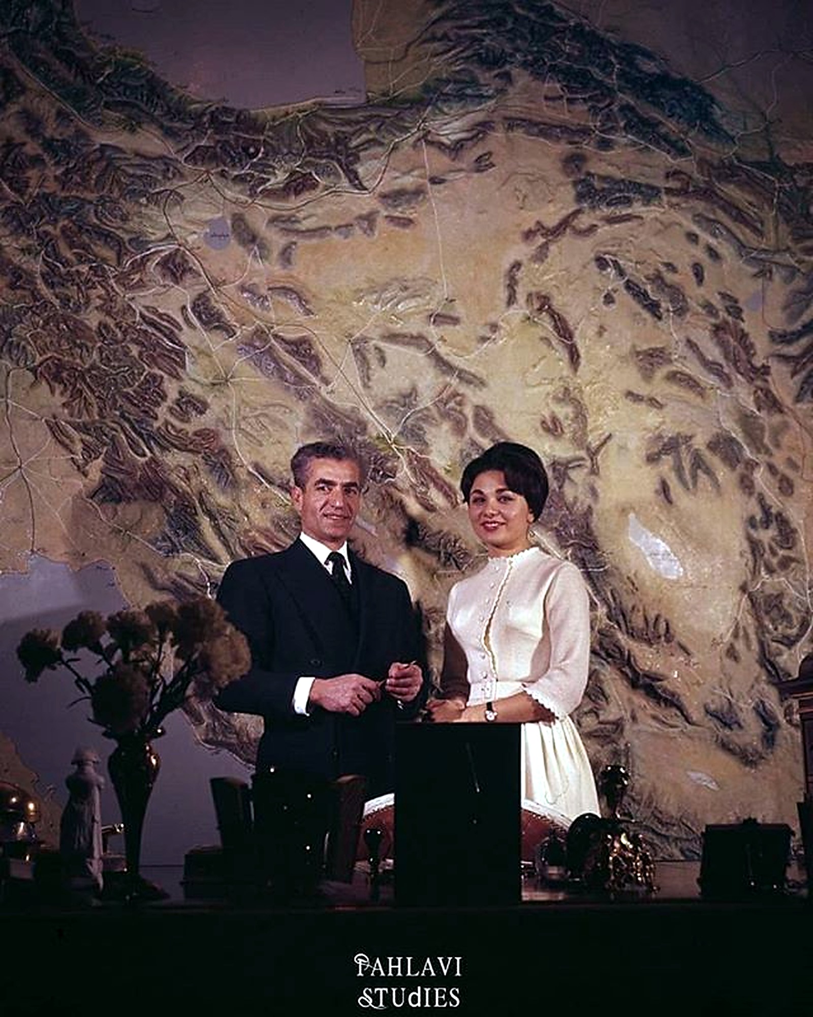 Before the map of Iran.