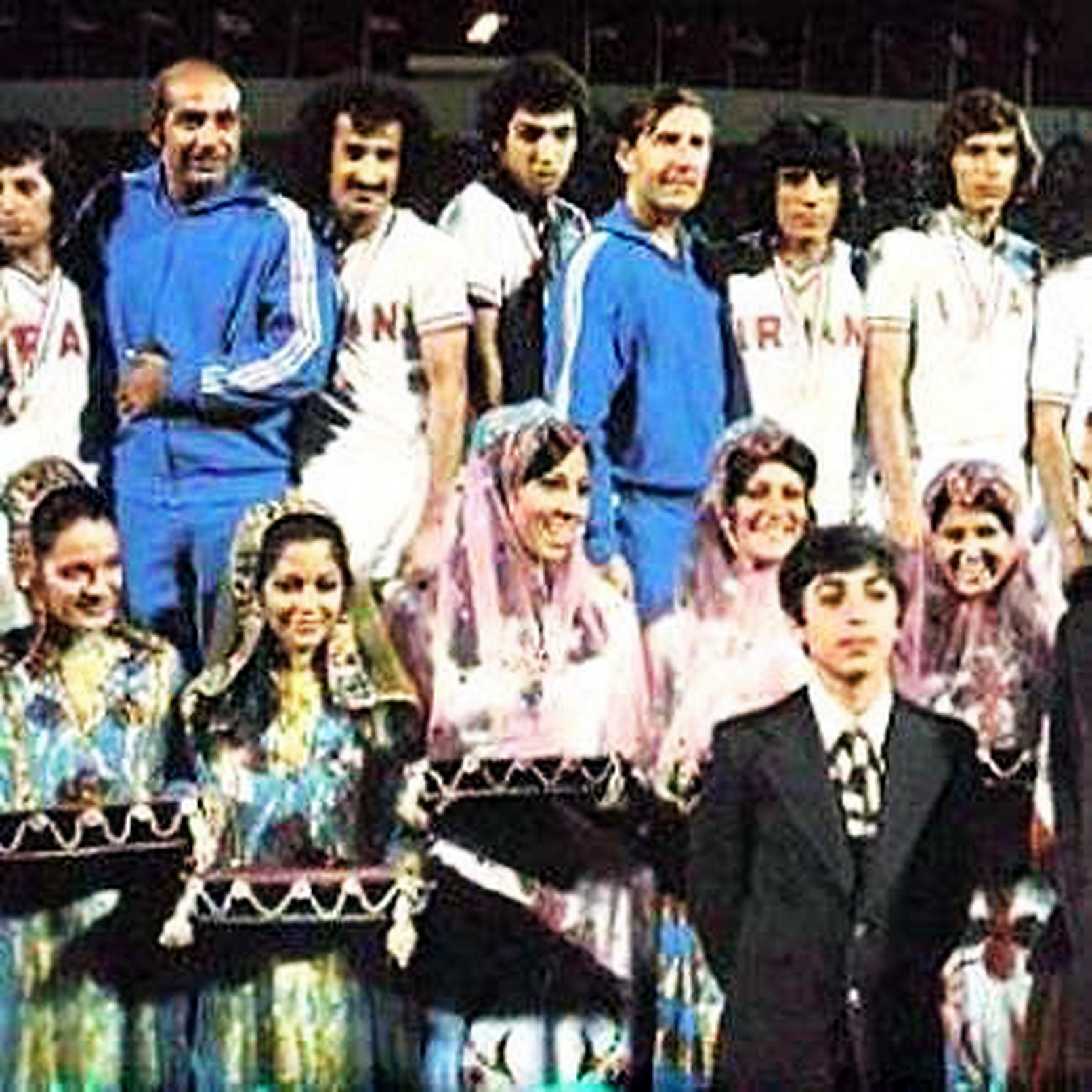 Crown Prince Reza Pahlavi And Iranian National Football Team.