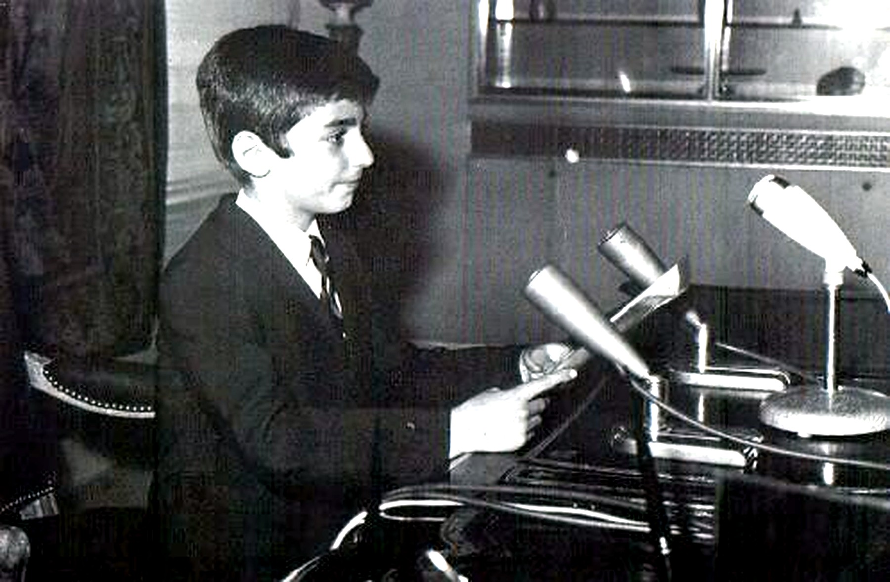 Crown Prince Reza Pahlavi Reading A Radio Message.