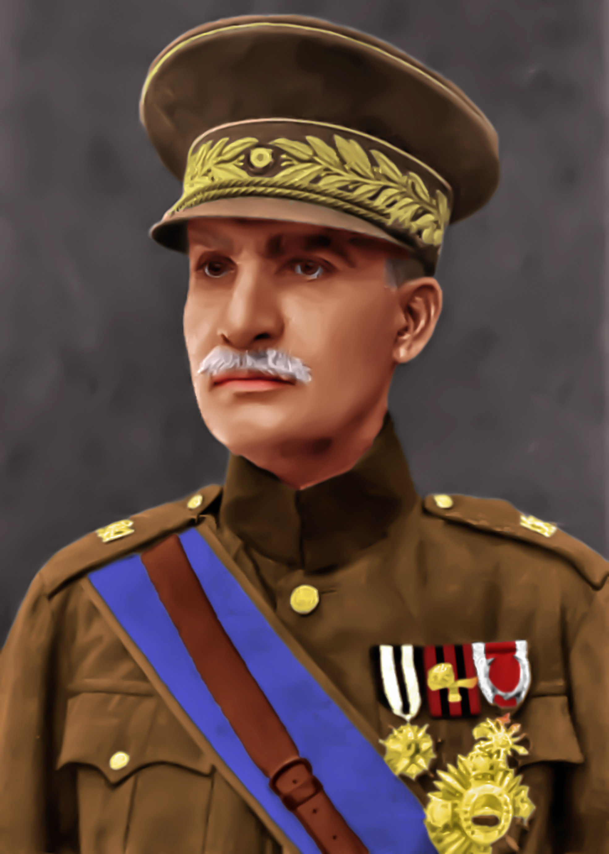 Reza Shah Pahlavi Official Portrait Colorized 2.